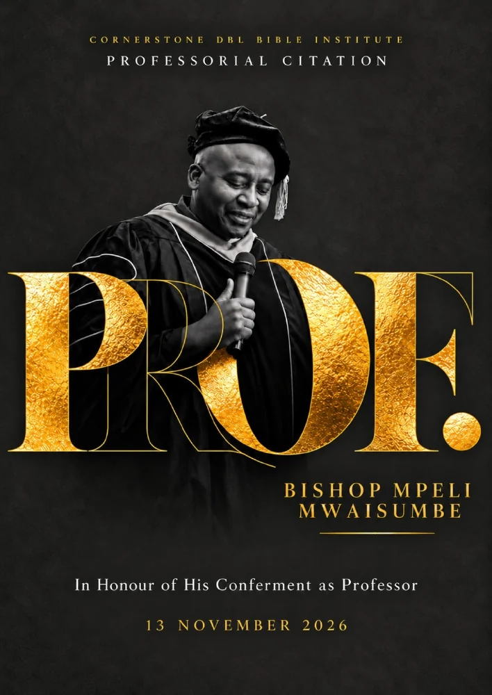 Nusu ya juu ya ukurasa wa mbele wa Citation ya Bishop Professor Mpeli Mwaisumbe